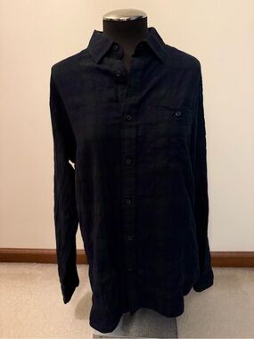 Banana republic untucked slim fit plaid shirt